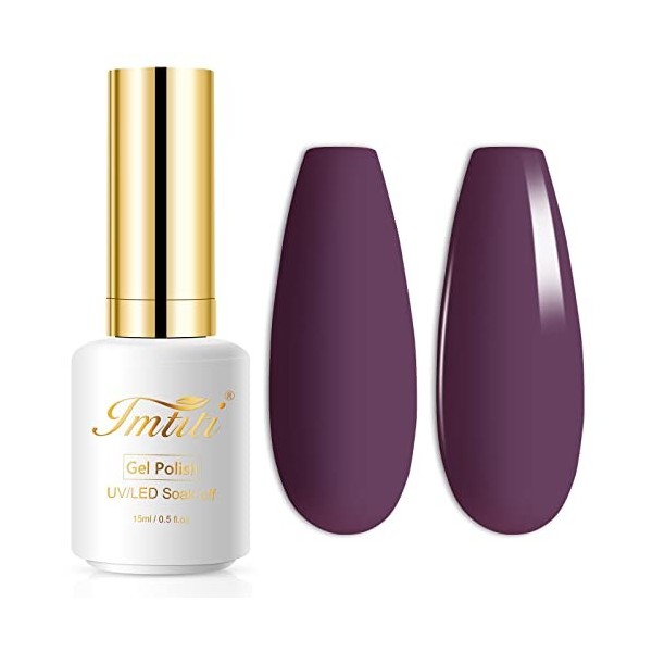 Imtiti Vernis à ongles gel longue durée pour débutant en salon de manucure à domicile Rouge brique 15 ml