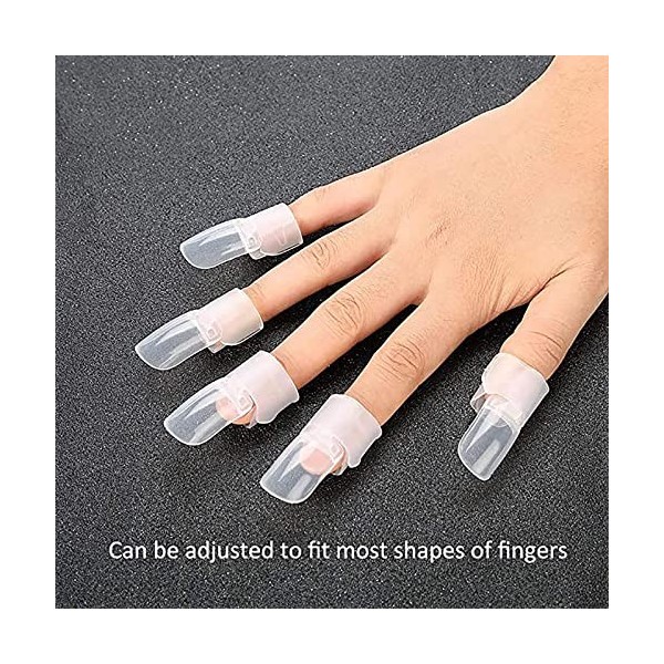 FROSTINE Lot de 10 protections transparentes pour ongles - Pour manucure - F246
