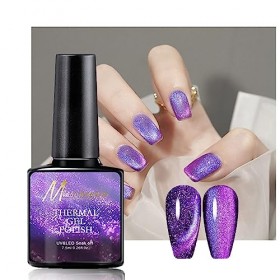 Vernis à ongles gel fluo orange pailleté réfléchissant 7,5 ml - 1 lampe de poche - Vernis à ongles brillant disco scintillant