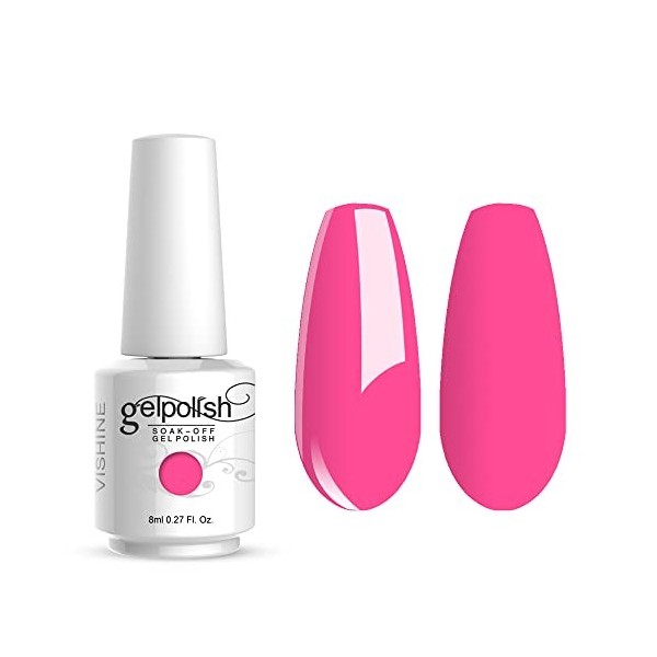 Vishine Lacque gel vernis à ongles UV LED à tremper de 8&nbsp;ml Vernis gels semi-permanents
