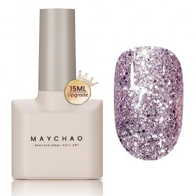 MAYCHAO Flacon de vernis à ongles gel 15 ml noir violacé 