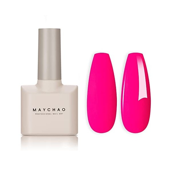 MAYCHAO Flacon de vernis à ongles gel 15 ml noir violacé Vernis gels semi-permanents