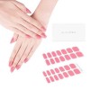 DANNI & TONI Lot de 28 autocollants semi-durcis pour vernis à ongles en gel - Couleur unie vin OClock , qualité salon de co