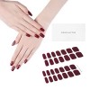 DANNI & TONI Lot de 28 autocollants semi-durcis pour vernis à ongles en gel - Couleur unie vin OClock , qualité salon de co