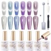 Gellen 10ML Vernis Vernis Magnetique Effet Oeil de Chat Shining Vernis LED UV Gel Soak off Gel Semi Permanent 6pcs Lot Avec B