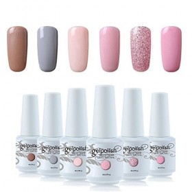 Collection de vernis à ongles gel marque Vishine, à séchoir LED ou UV, 6 pièces