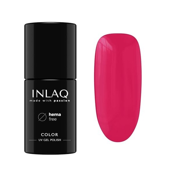 INLAQ® HEMA Free UV Nail Polish Raspberry Touch 6 ml - Vernis à ongles en gel exempt de HEMA - Vernis à gel UV dans différent