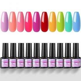 COSCELIA Gel Vernis à ongles Set 10 U V Vernis à ongles Set 7ML U V Vernis à ongles Gel Nail Art Gel Nail Vernis Kit Nail Art