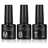 COSCELIA Base Coat Top Coat Matte Coat UV Gel Nail Polish Base Coat & Top Coat Set Sous-vernis et sur-vernis pour ongles