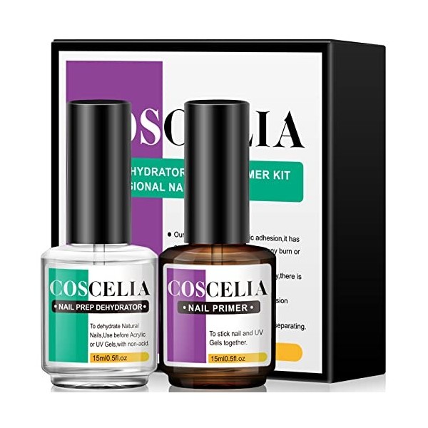 COSCELIA Base Coat Top Coat Matte Coat UV Gel Nail Polish Base Coat & Top Coat Set Sous-vernis et sur-vernis pour ongles