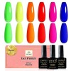 YSUVIN UV Vernis Gel Semi Permanent Noël, 6 Couleurs Vert Rouge Argent Or Jaune Bleu Paillettes Vernis À Ongles Soak Off UV p