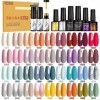 LEVIPE Vernis Semi Permanent 45 Pcs,36 Couleurs + 2 Base ＋1 Top Coat Brillant ＋1 Top Coat Matte ＋1 Top Coat Diamant ＋1 Top Co