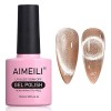 AIMEILI 10ml Vernis Semi Permanent Magnétique Holographique 9D Cat Eye Vernis à Ongles Gels Caméléon Oeil de Chat Phantom - B