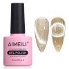 AIMEILI 10ml Vernis Semi Permanent Magnétique Holographique 9D Cat Eye Vernis à Ongles Gels Caméléon Oeil de Chat Phantom - B