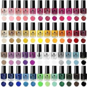 Lot De 48 Vernis À Ongles - 48 Couleurs Vives Et Modernes 5 ml Cadeau Parfait