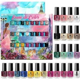 Lot De 48 Vernis À Ongles - 48 Couleurs Vives Et Modernes 5 ml Cadeau Parfait