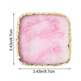 Palette de mélange dongles en résine imitation agate - Plateau de présentation carré pour vernis à ongles mixtes