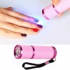 Mini lampe de poche pour vernis à ongles - Séchage à la lumière - Rose