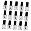 HEALLILY Lot de 15 flacons vides de 10 ml pour vernis à ongles avec bouchon pinceau - Flacons en verre transparent rechargeab