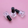 HEALLILY Lot de 15 flacons vides de 10 ml pour vernis à ongles avec bouchon pinceau - Flacons en verre transparent rechargeab