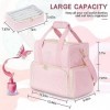 Sac de rangement pour vernis à ongles, double couche, organiseur pour 80 bouteilles 15 ml et une lampe à ongles, grande mal