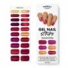 MoYou London Lot de 20 bandelettes à ongles en gel semi-durci, lime à ongles et bâton à cuticules en bois pour ongles – Kit d