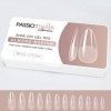 Passionails pose américaine ongles capsules Amande Short, Transparent boite 552 pcs 12 tailles, pour prothésiste ongulaire