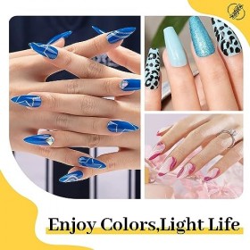 Kaphimer Vernis Semi Permanent 7.5ml avec Lampe Set Vernis à Ongles avec Séchoirs à Ongles, Soak Off Gel UV/LED Manucure Acce