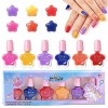 ETYJO Vernis Enfant à leau 6 Couleurs Vernis Enfant Fille Non Toxique, Peel-Off Séchage Rapide Vernis à Ongles Enfant, Kit C