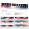 CAEEKER Lot de 6 étagères murales pour vernis à ongles en acrylique transparent pour 90 bouteilles, 38,1 cm