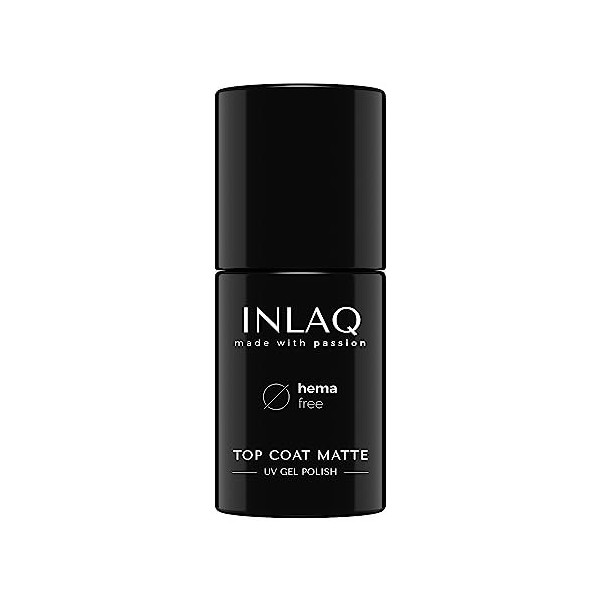 INLAQ® HEMA Free Top Coat Mat No Wipe Top Coat UV Effet brillant Vernis à ongles gel UV Top Coat Top Coat