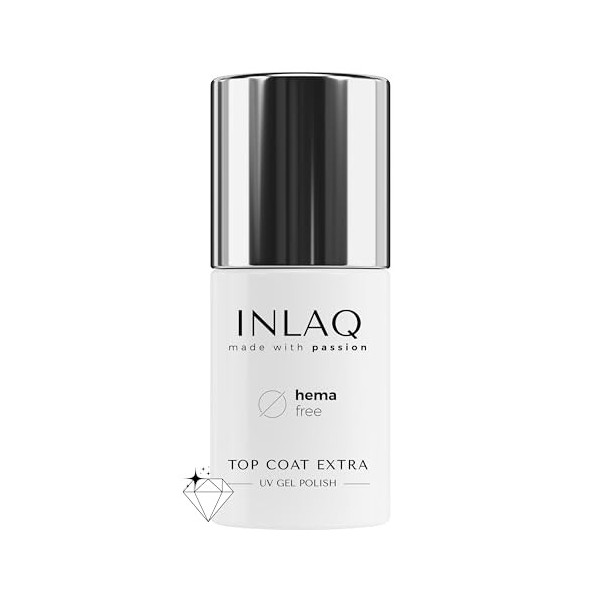 INLAQ® HEMA Free Top Coat Mat No Wipe Top Coat UV Effet brillant Vernis à ongles gel UV Top Coat Top Coat