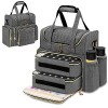 Betoores Sac de Rangement Vernis à Ongle, Sac Organisateur pour 48 Flacons de Vernis à Ongles et Lampe à Ongles UV, Gris