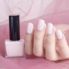 Shefave Vernis à ongles naturel à base deau facile à décoller blanc lait de coco 