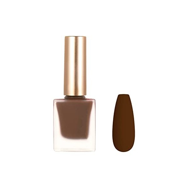 Shefave Vernis à ongles à décoller - Vernis à ongles marron mat - Séchage rapide et durable - Pas besoin de durcir - Vernis à