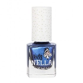 Miss Nella Youre so special– Vernis à ongles bleu spécial avec des paillettes pour enfants, formule Peel-off, à base deau e
