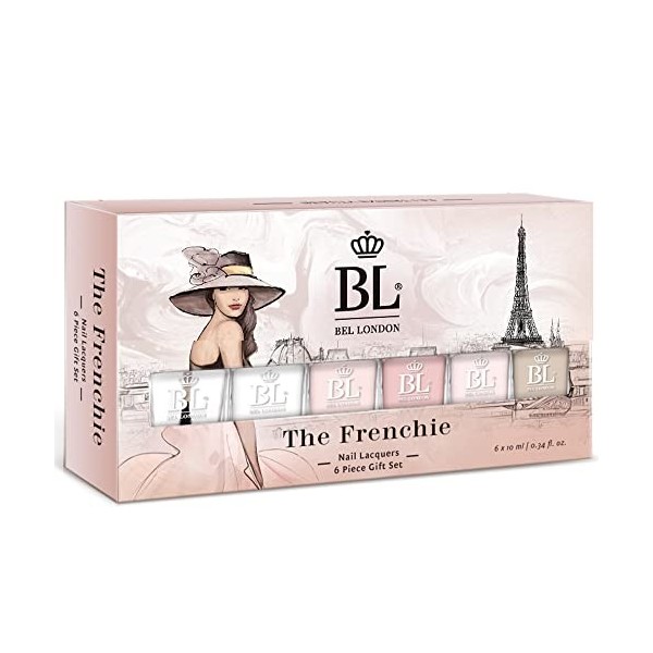 BL The Frenchie Luxury Lot de 6 vernis à ongles multicolores – La reine des ensembles de vernis à ongles de luxe – Lensemble