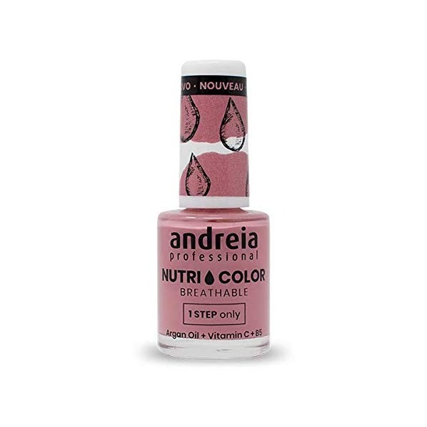 Andreia Professional NutriColor - Vernis à Ongles Vegan Respirant - Couleur NC33 Turquoise Clair dAndreia 10.5ml - Nail Art 