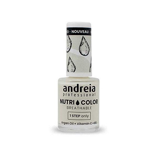 Andreia Professional NutriColor - Vernis à Ongles Vegan Respirant - Couleur NC33 Turquoise Clair dAndreia 10.5ml - Nail Art 