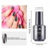 Ownest 12 Couleurs Métallique Vernis À Ongles, Longue Durée Magnifique Effet Miroir Brillant Chrome Nail Art Polonais Kit-12p