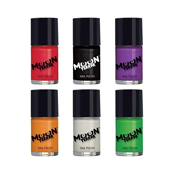 Moon Terror Vernis à ongles Halloween | Maquillage SFX, Maquillage Effets Spéciaux, Vernis à Ongles, Black Midnight, 14 ml P