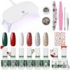 SPTHTHHPY kit verni semi permanent Lampe LED 48W + Ponceuse pour Ongles + Semi Permanent Vernis à ongle en 55 Couleurs，Kit de