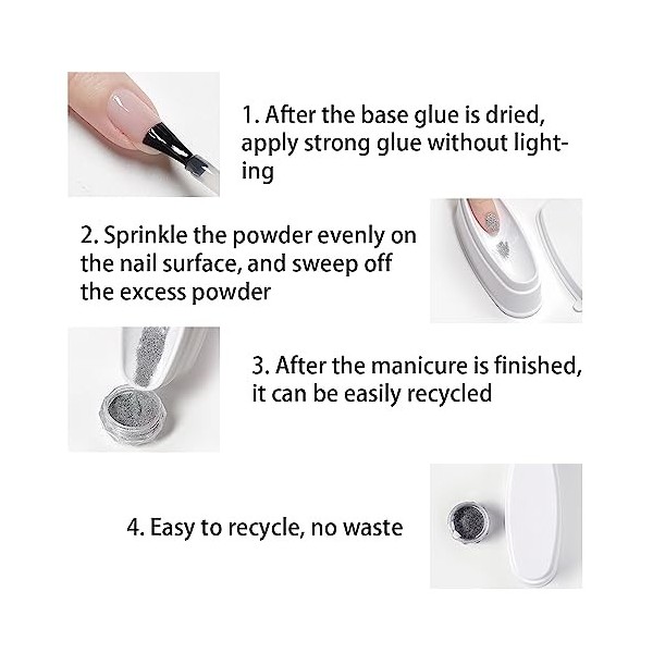 Lot de 2 conteneurs de poudre de trempage pour ongles - Plateau de trempage pour poudre à ongles utilisé pour recueillir la p