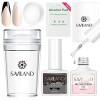 Saviland Kit Stamping Nail Art, Tampon Ongle Clair Grande Elasticité avec 2PCS de tampons en silicone professionel et 2 raclo