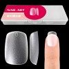 360 Pièces Capsule Americaine Ongle, 15 Tailles Entièrement givré Faux Ongles Press on Nails Extensions Dongles pour Salons 