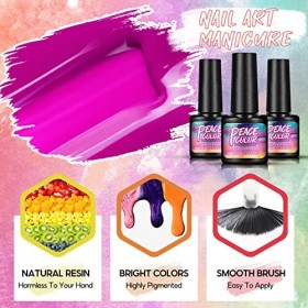 PEACECOLOR Kit Ongles Semi-permanents avec 36 W Lampe Ongle Kit Nail Gel 15 Couleurs avec Lime à Ongles Électrique Accessoire