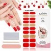 Kalolary Christmas Bandes de vernis à ongles en gel semi-durci - Clé de vernis à ongles gel - Chapeau de Noël - Autocollant c