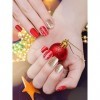 Kalolary Christmas Bandes de vernis à ongles en gel semi-durci - Clé de vernis à ongles gel - Chapeau de Noël - Autocollant c