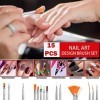 Kit daccessoires pour nail art – Lot de 15 pinceaux pour nail art, outil de pointillage pour ongles, pierres précieuses colo