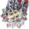 Lot de 50 feuilles de stickers pour ongles Motif tête de mort Halloween